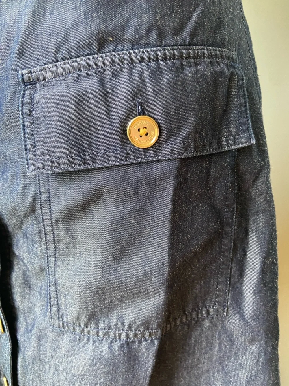 MICHAEL Michael Kors Navy Button-Front A-Line Skirt